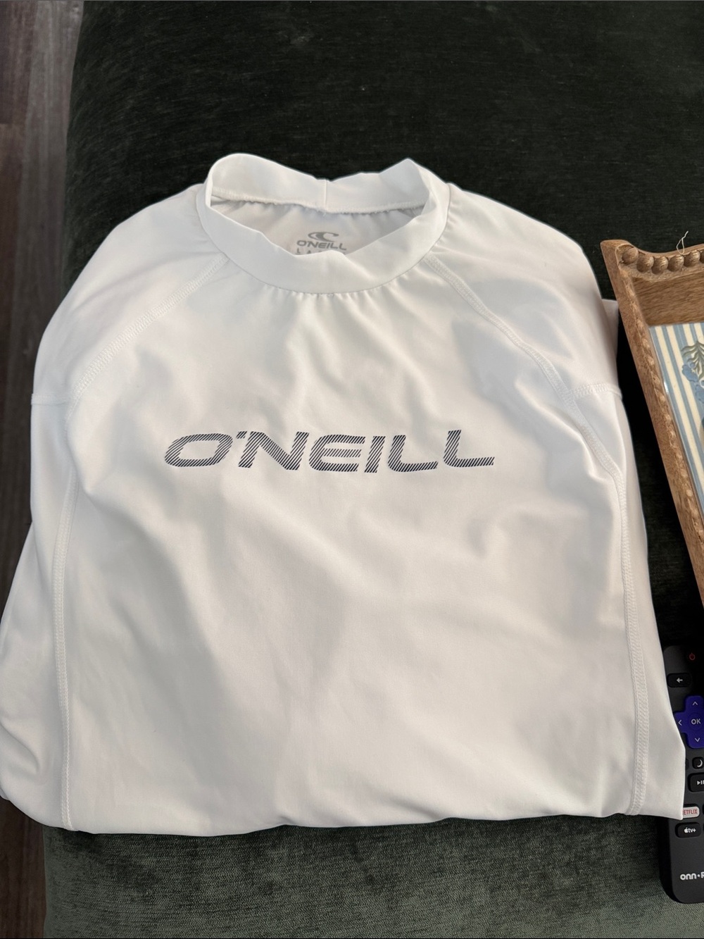 O'Neill White Logo Long-Sleeve Rash Guard